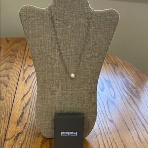 Effy White Pearl Necklace with Silver Chain